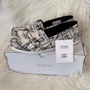 Toms Star Wars At-At Alpargata Shoes NIB NWT Women 7.5